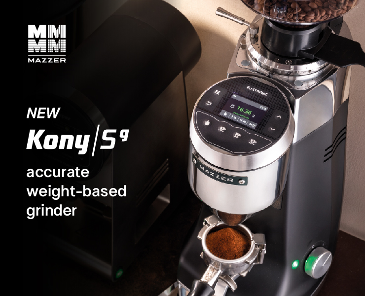 banner advertising Mazzer grinders